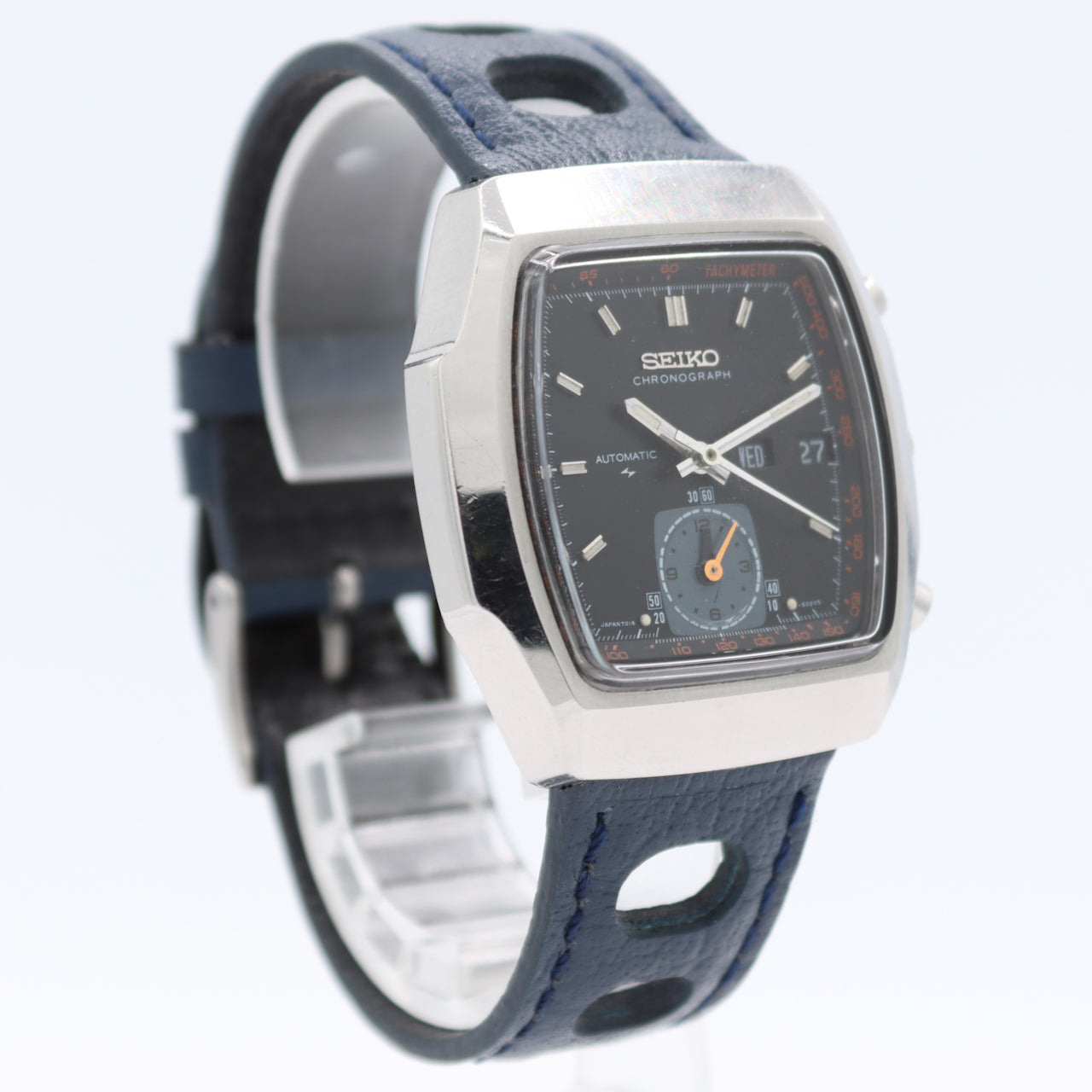 Vintage Seiko 7016-5020 Monaco Men's Automatic Chronograph Wristwatch Steel