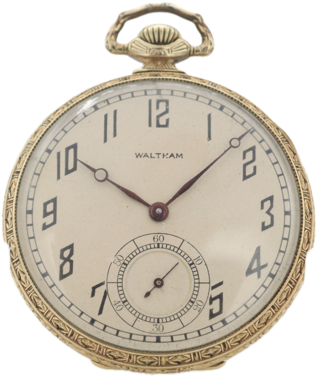 Antique 12s 1924 Waltham Engraved 17 Jewel Pocket Watch 1225 25 Year GF USA
