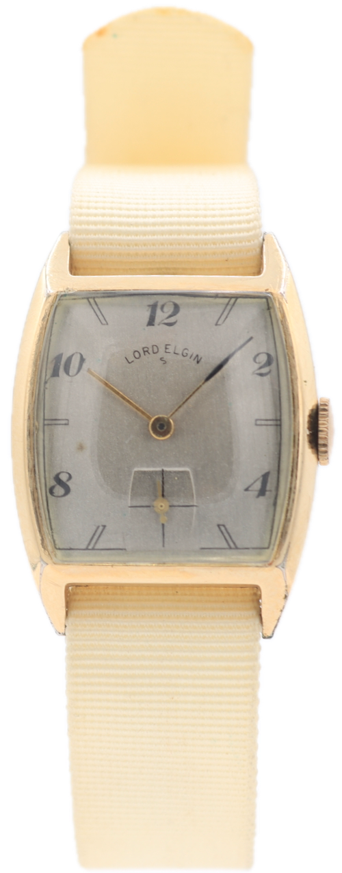 Vintage Lord Elgin Men's Mechanical Wristwatch 556 USA 14k Gold Filled
