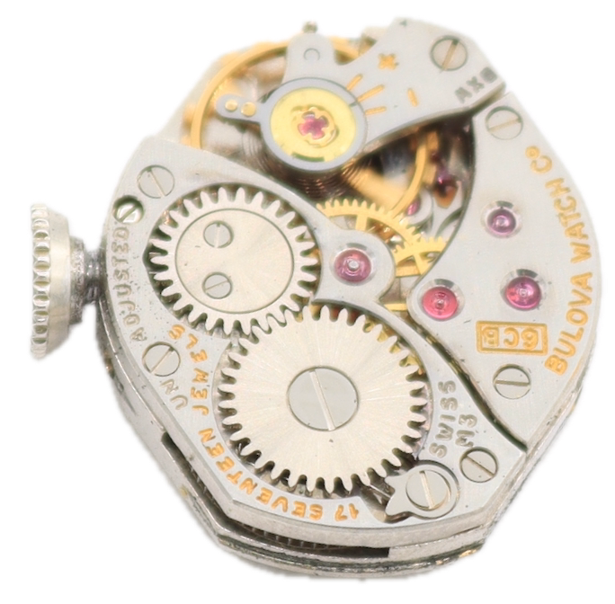 Vintage Bulova 17 Jewel Ladies Mechanical Wristwatch 6CB Steel & 10k RGP