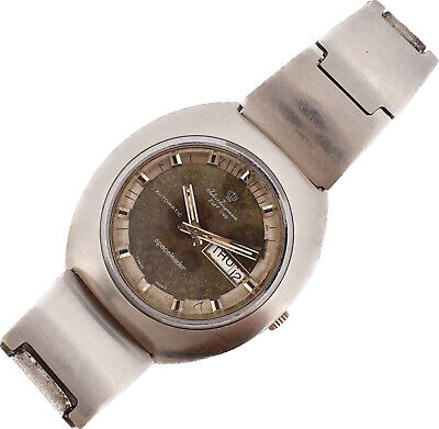 Vintage Jules Jurgensen Spaceleader Men's Automatic Wristwatch Steel w Band