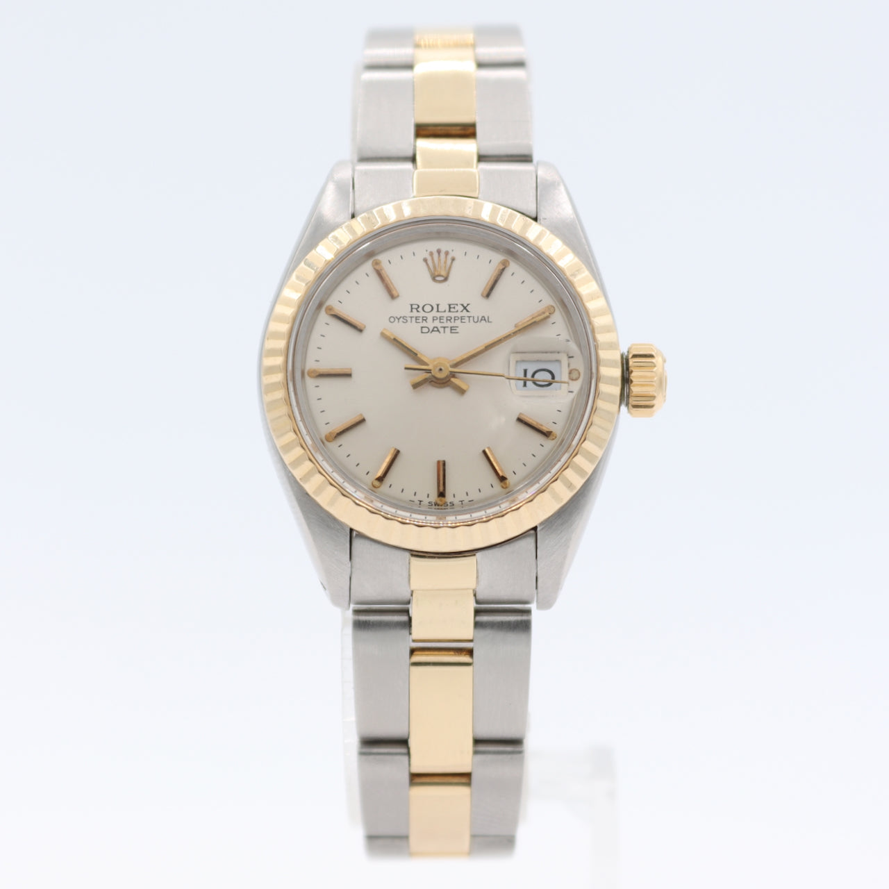 Vintage 26mm 1980 Rolex 6917 Date Ladies Automatic Wristwatch Swiss Steel & Gold