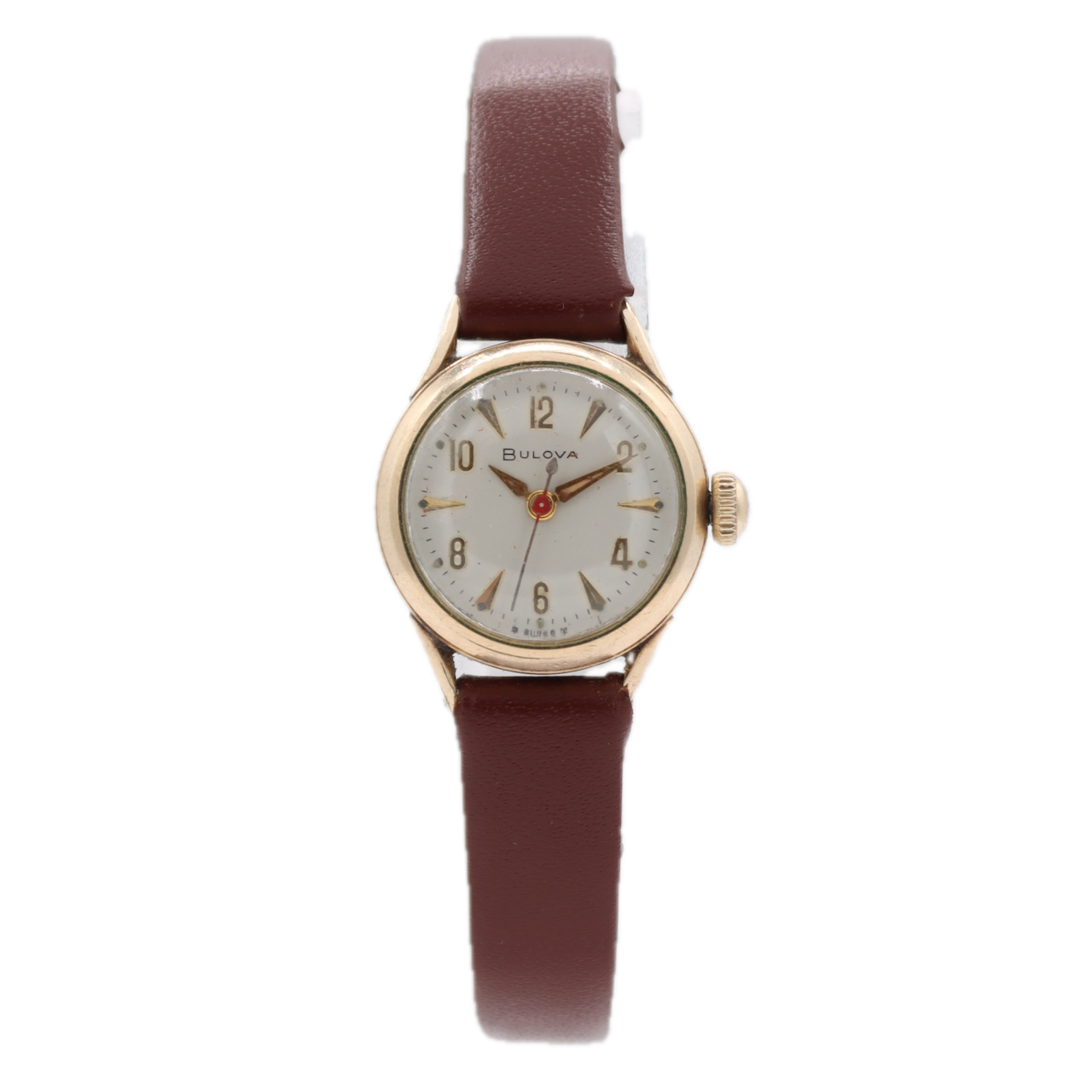 Vintage 1969 Bulova Aqua Queen Ladies Mechanical Wristwatch 6CLC Swiss 10k RGP