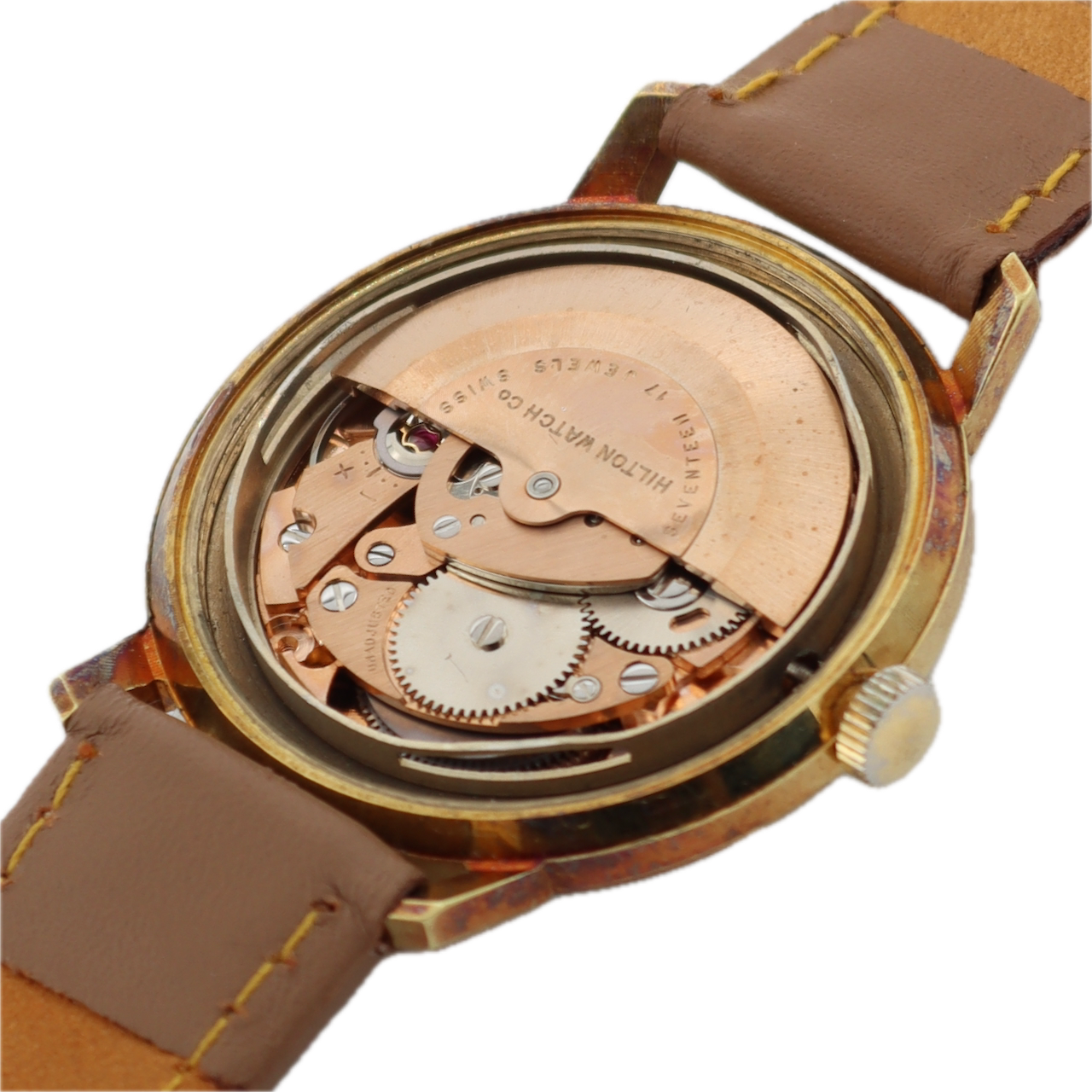 Vintage Hilton Sunburst Date Men's Automatic Wristwatch A.Schild 1902/03 Swiss