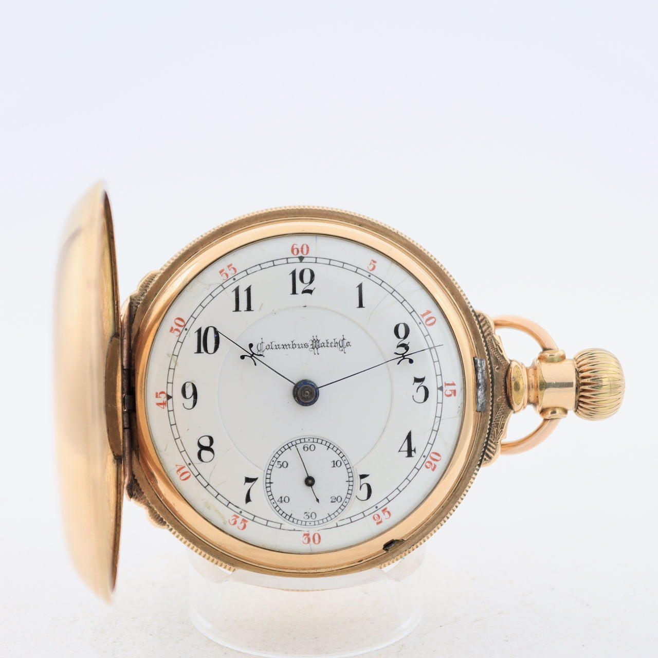 Antique 18s Columbus Box Hinge Hunter Pocket Watch Railway King Special