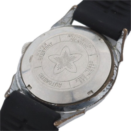 Vintage Robot Men's Automatic Wristwatch F 690 Swiss Made Steel & Chrome