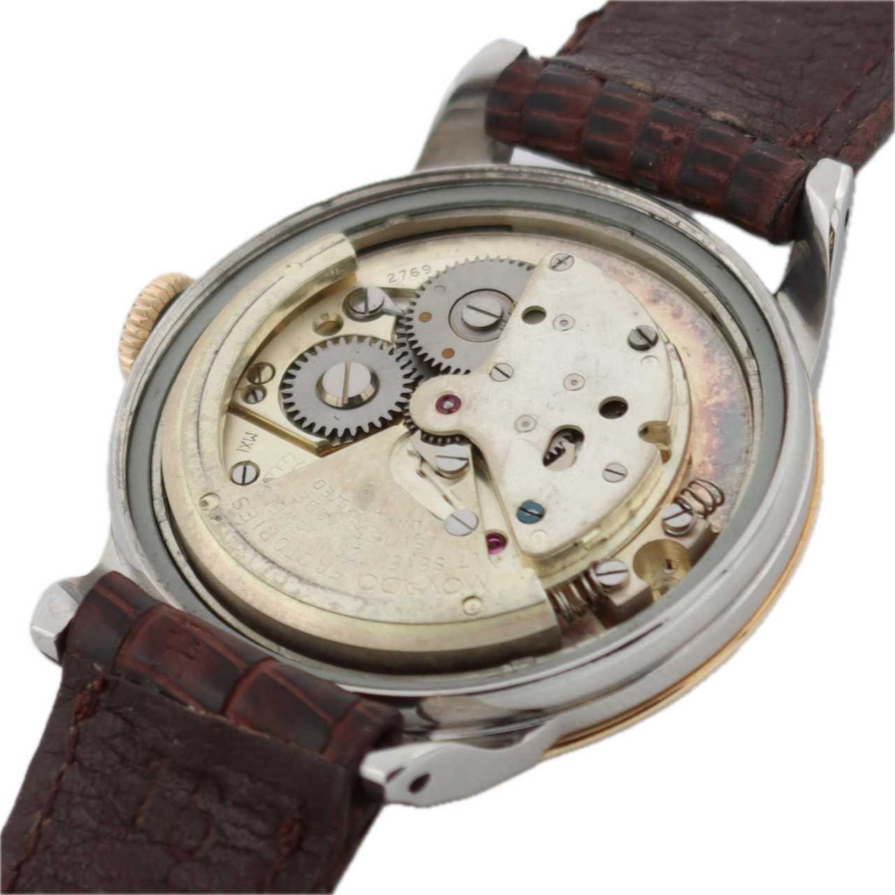 Vintage 33m Movado 16160 Tropical Men's Automatic Wristwatch Swiss Gold Capped