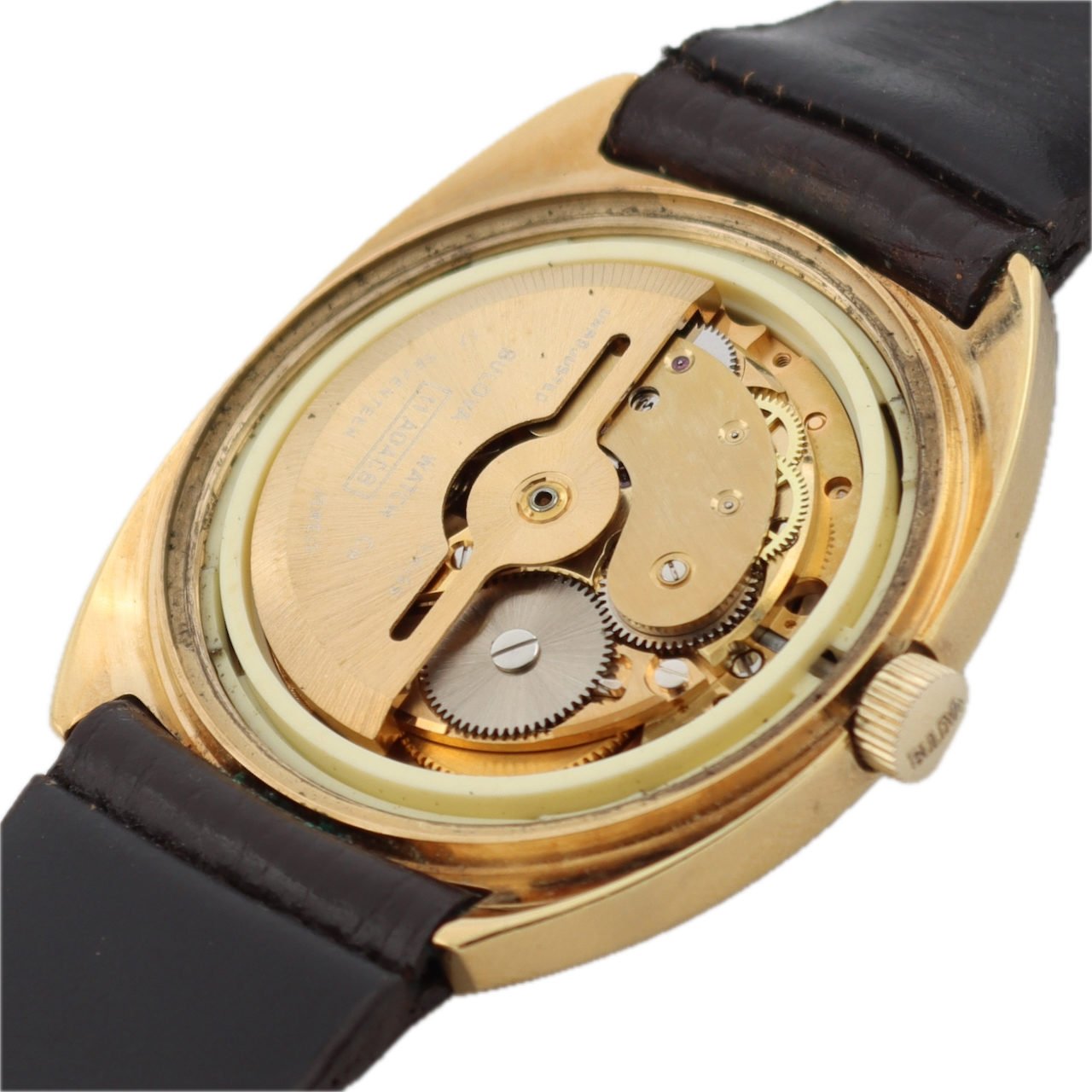Vintage 36mm 1974 Bulova Ambassador Day Date Men's Automatic Wristwatch Swiss