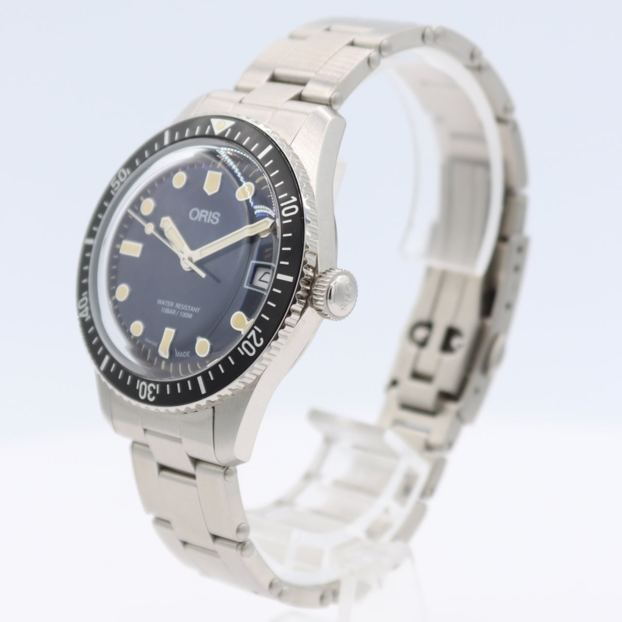 36mm Oris 7747 Divers Sixt Five Men's Automatic Wristwatch 733 Swiss Steel Blue