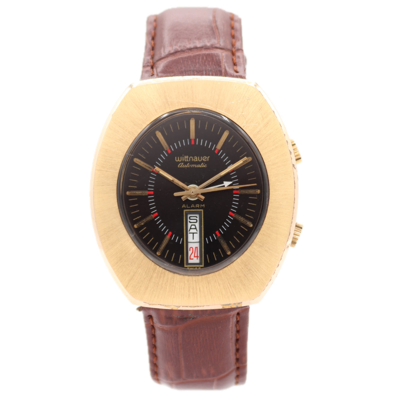 Vintage Wittnauer Day-Date Alarm 7007