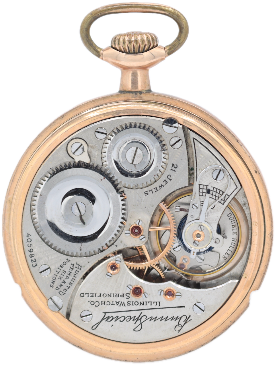 Antique 16s 1922 Illinois Montgomery Railroad Pocket Watch Bunn Special USA