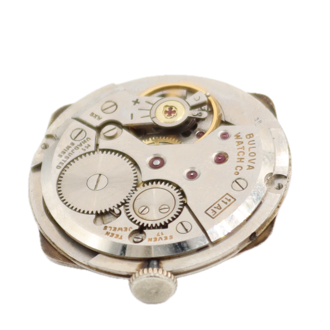 Vintage 27.5mm Bulova Men's Mechanical Wristwatch 11 AF Swiss Steel & 10k RGP