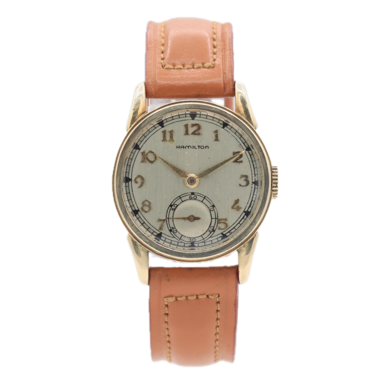 Vintage 28mm Hamilton Endicott Men's Mechanical Wristwatch 987F 10k GF Running