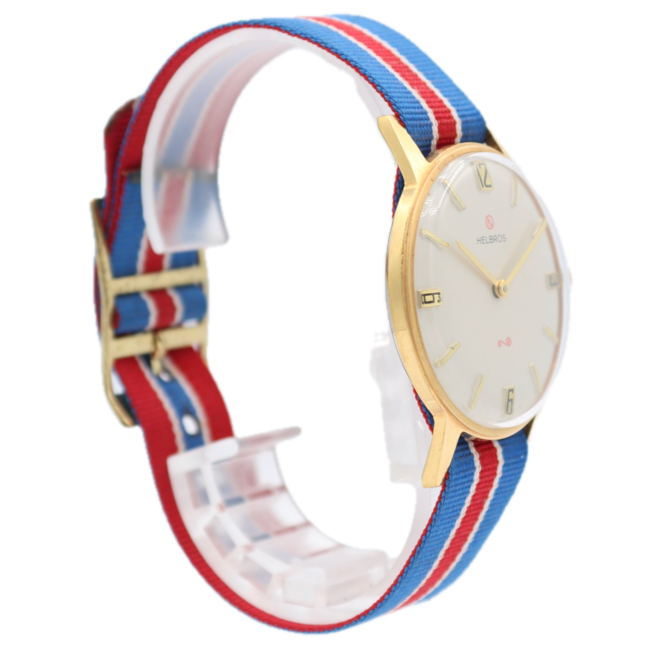 Vintage 34mm Helbros Men's Mechanical Wristwatch Savoie 238 France Gold Tone