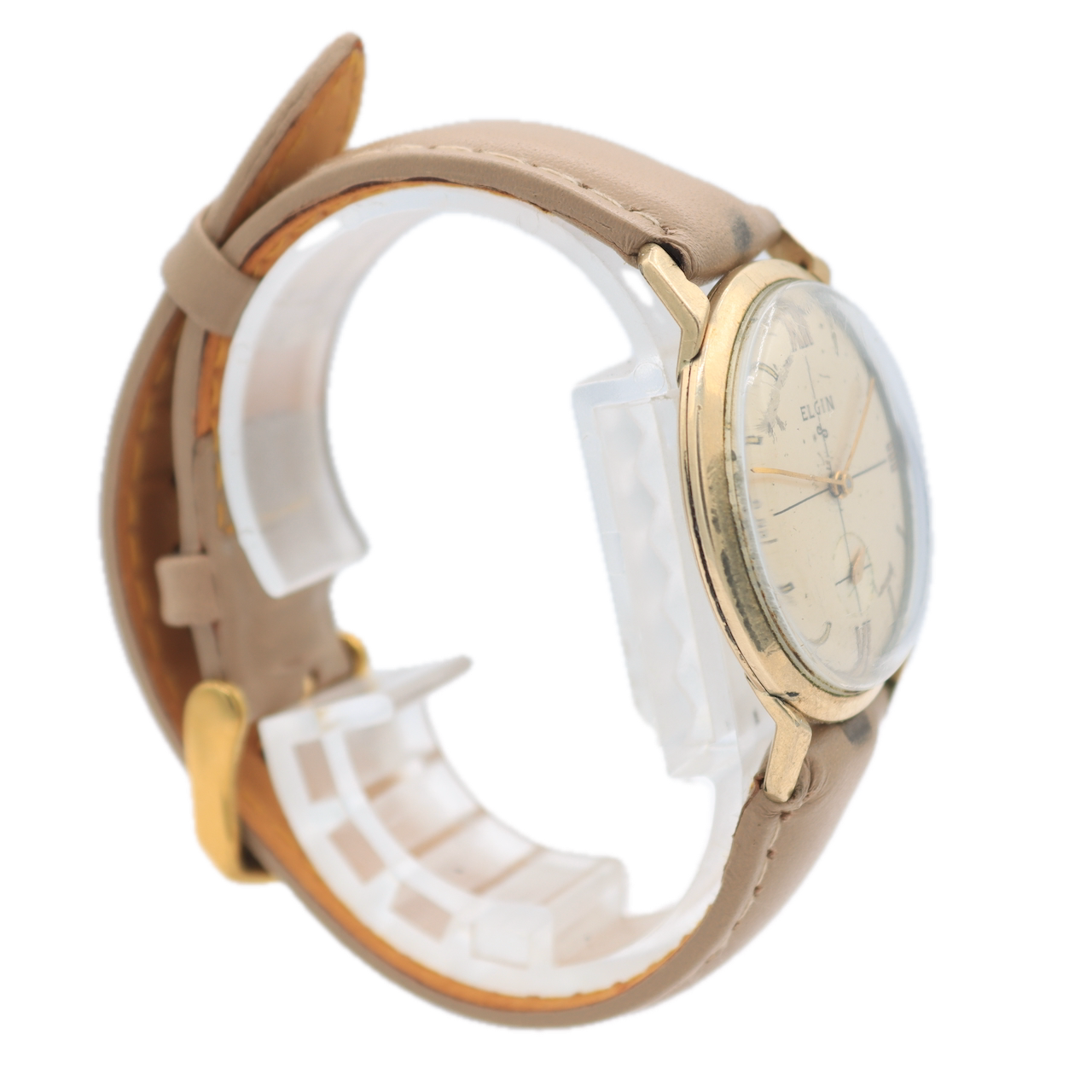 Vintage Elgin 9520 Crosshair Men's Mechanical Wristwatch 712 USA 10k RGP