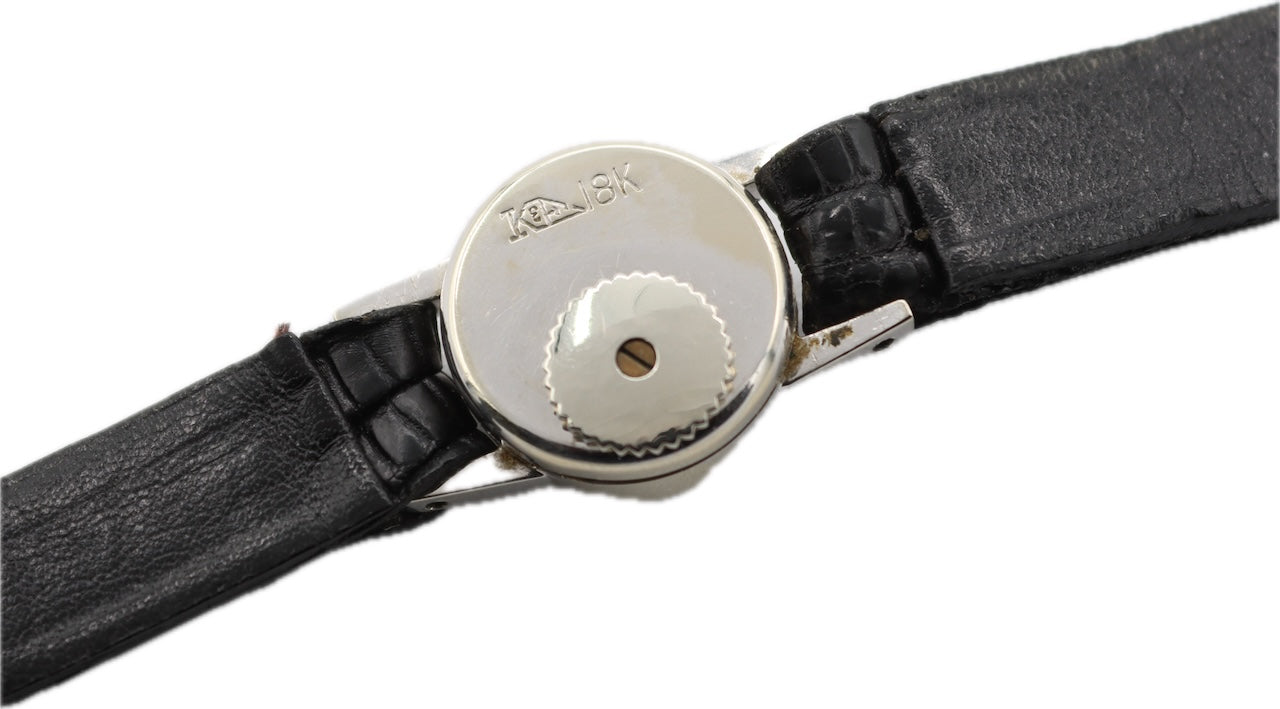 Vintage 13mm Longines Petite Back Wind Ladies Mechanical Wristwatch 18k Gold