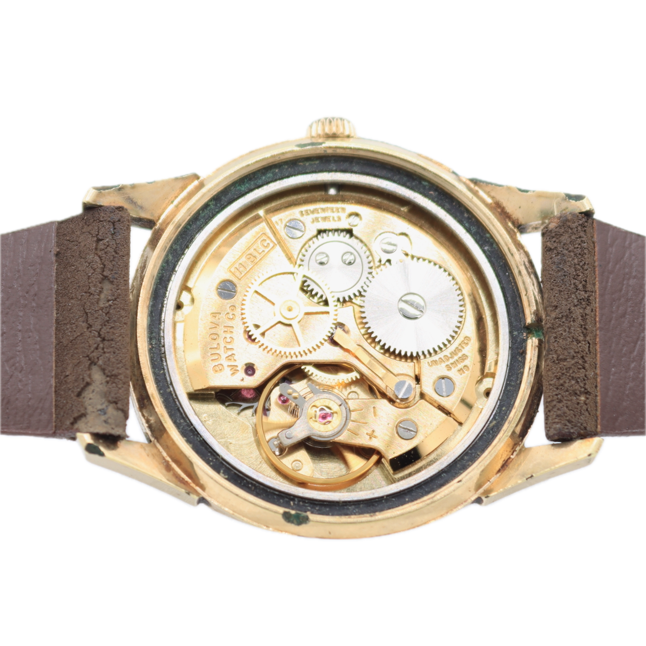 Vintage 32mm 1977 Bulova Men's Mechanical Wristwatch 11BLC Swiss 10k RGP Runs
