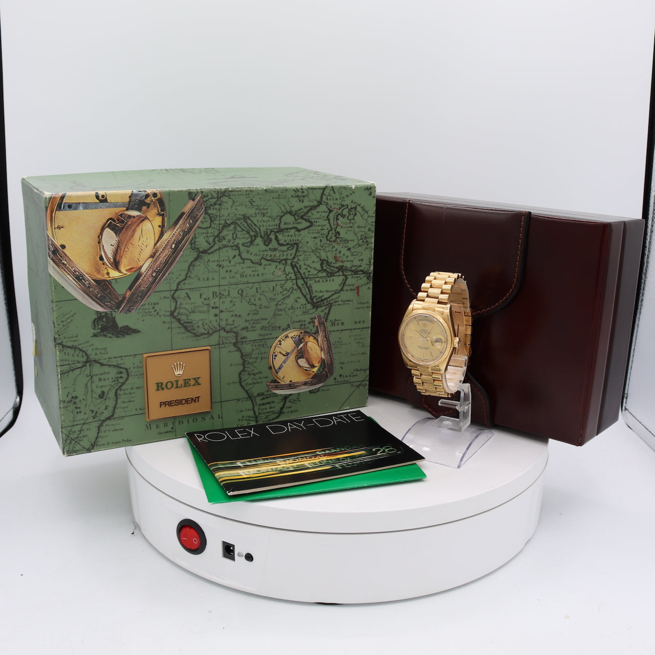 Vintage 1984 Rolex President Day-Date Men's Wristwatch 18k Gold Full Kit