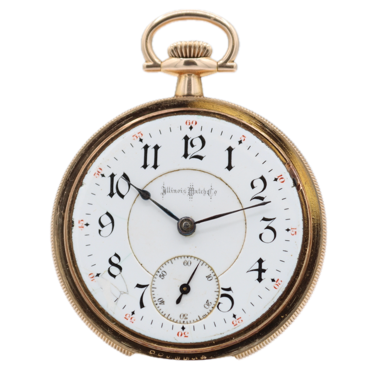 Antique 18s Illinois Bunn Special Two Tone Railroad Pocket Watch Gold FIlled