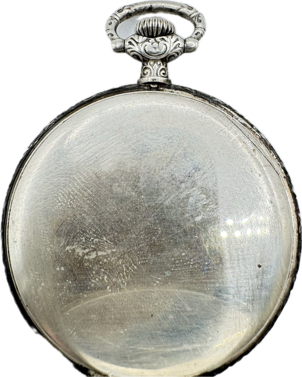 Antique Alpina 15 Jewel Mechanical Open Face Pocket Watch .900 Silver Thin
