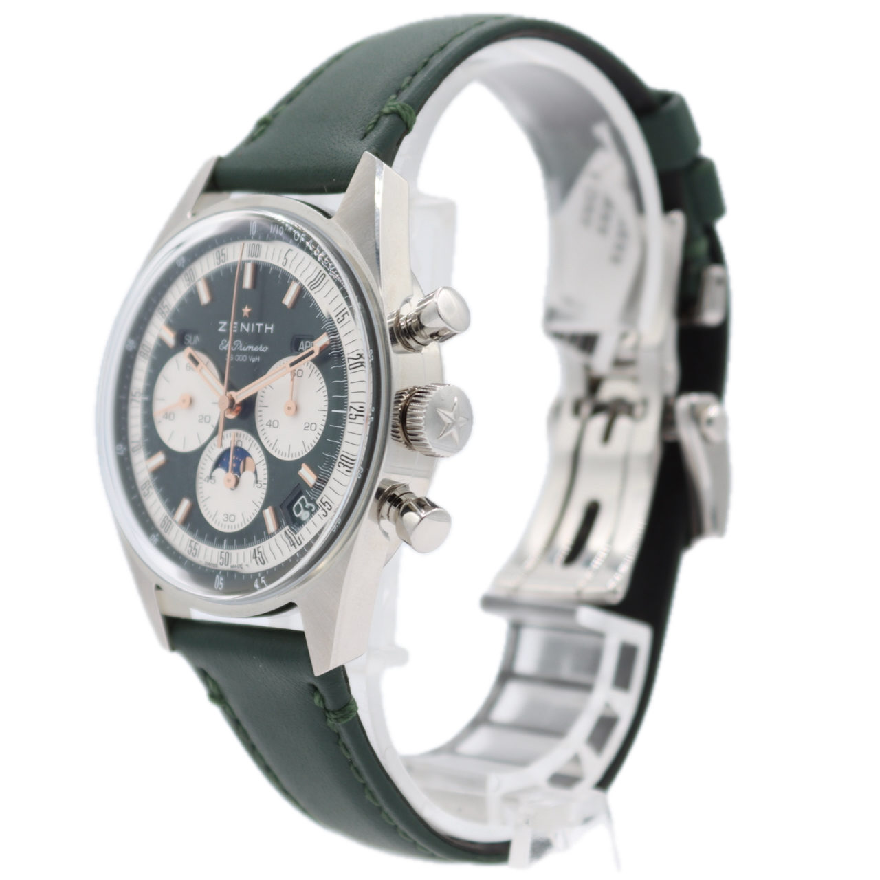38mm Zenith 03.3400.3610 El Primero Boutique Green Men's Chronograph Wristwatch