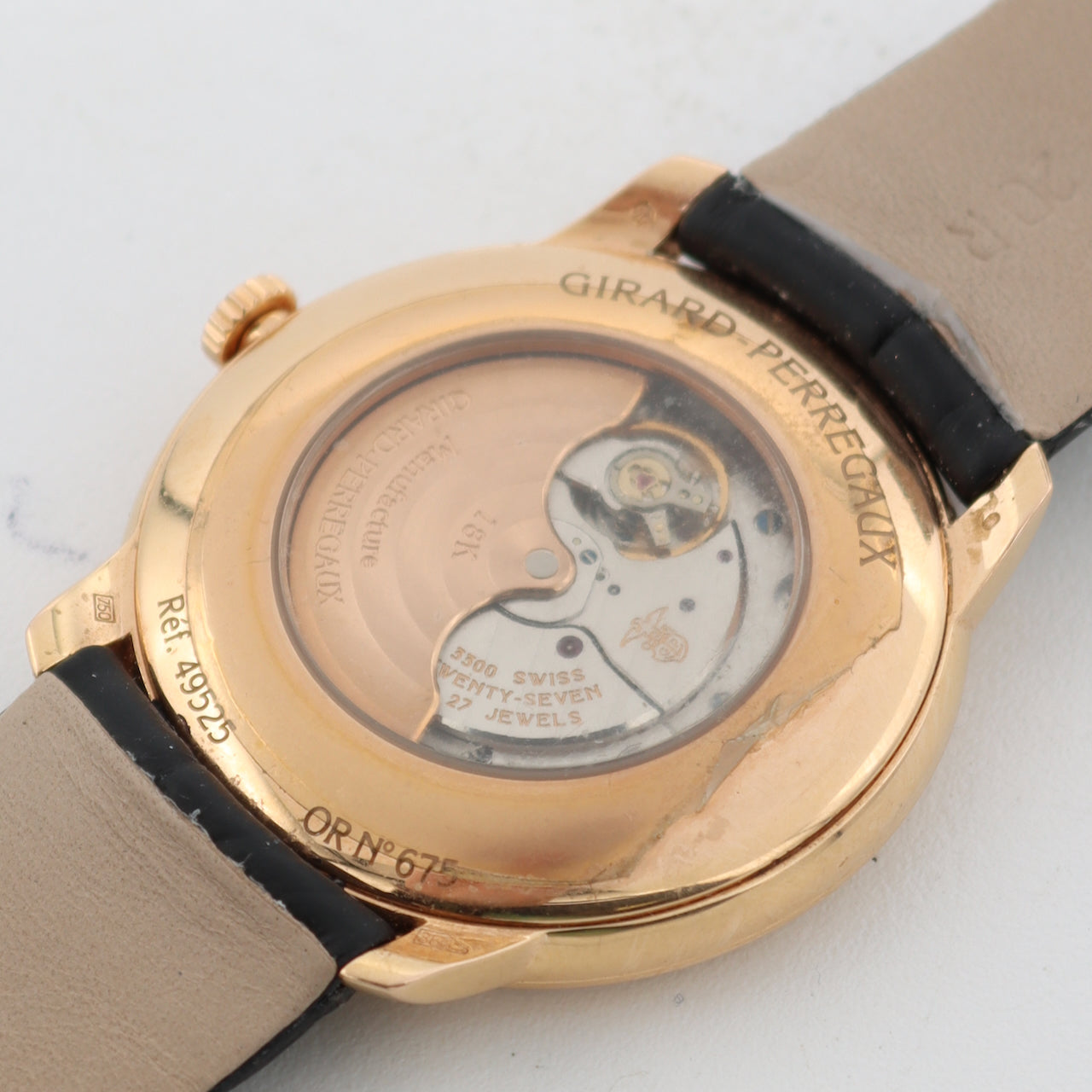 Girard Perregaux 49525 1966 Men's Automatic Wristwatch Swiss 18k Gold