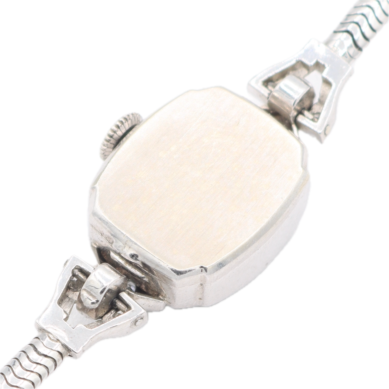Vintage John Wanamaker Diamond Cocktail Ladies Wristwatch w Platinum Rope Band
