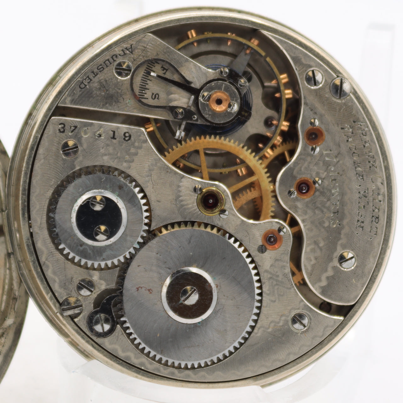 Antique 16 Size Hamilton 17 Jewel Mechanical Pocket Watch 974 Nickel Running