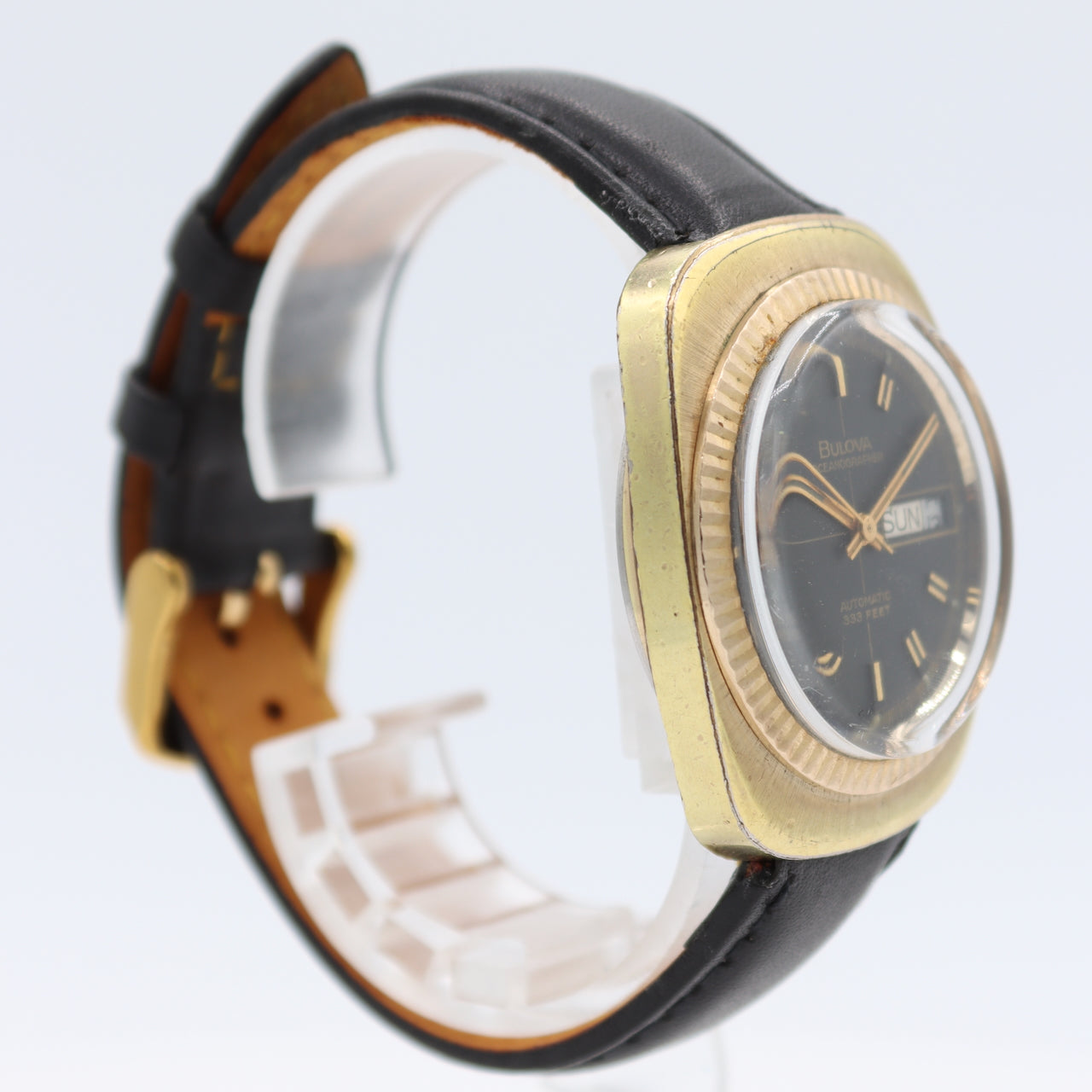 Vintage 1971 Bulova Oceanographer "R" Day Date Men's Automatic Wristwatch Swiss