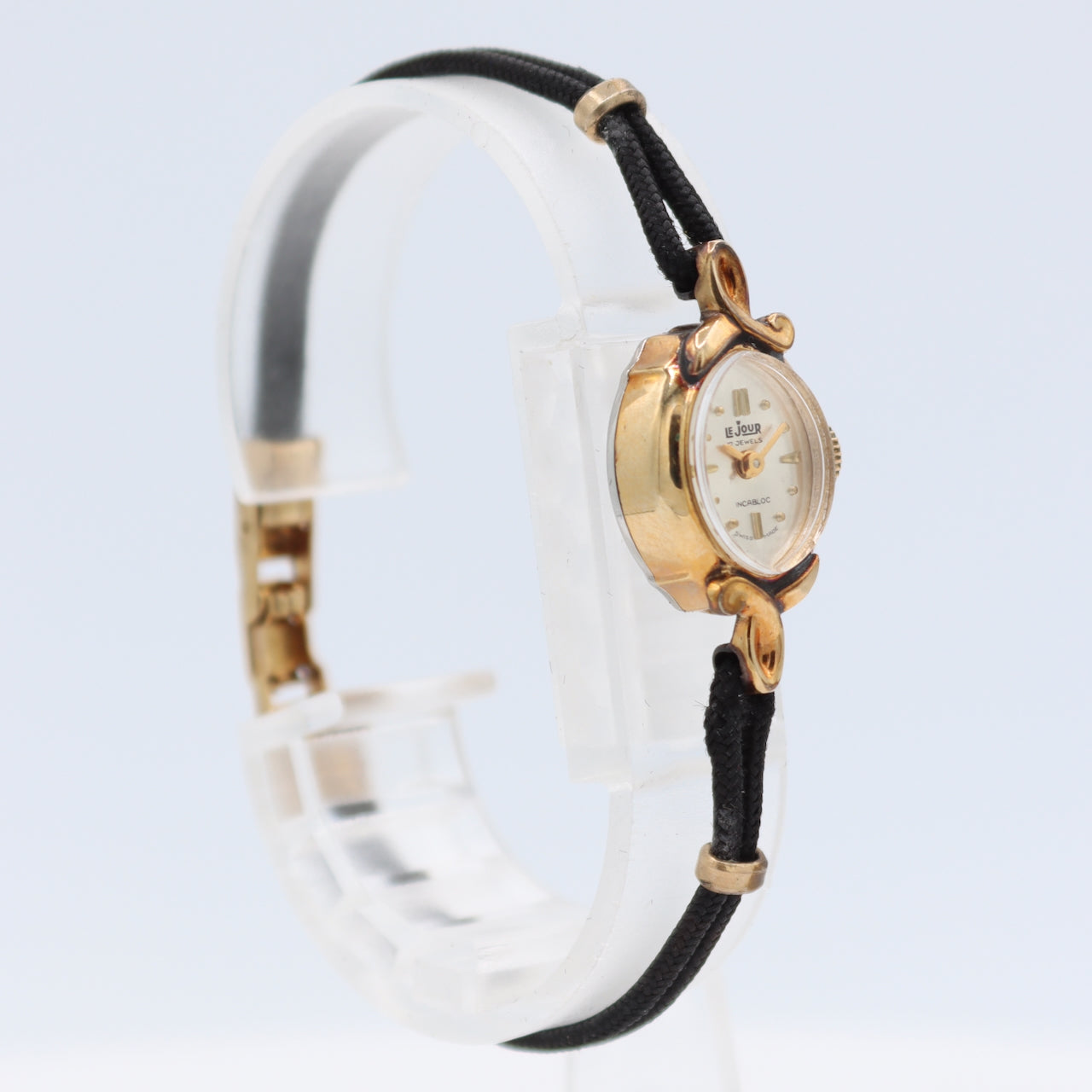 Vintage Le Jour Cocktail Ladies Mechanical Wristwatch AS 1677 Swiss 10k RGP NOS