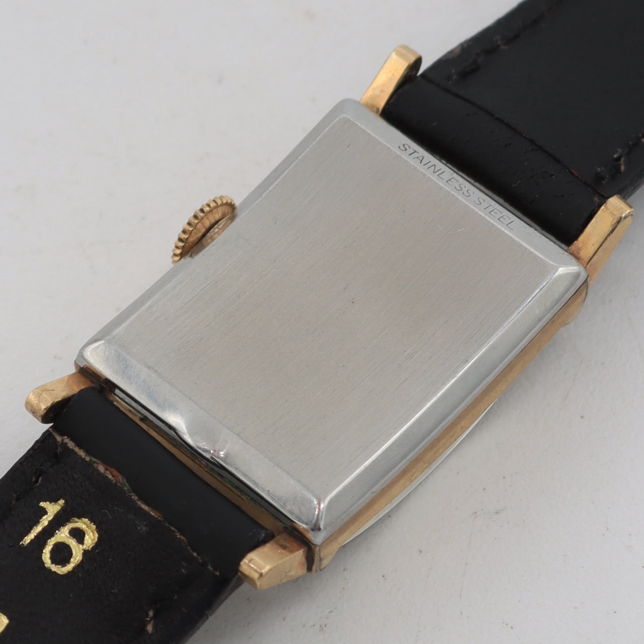 Vintage Wittnauer Tank Men's Mechanical Wristwatch 7 PP Swiss Steel & 10k RGP