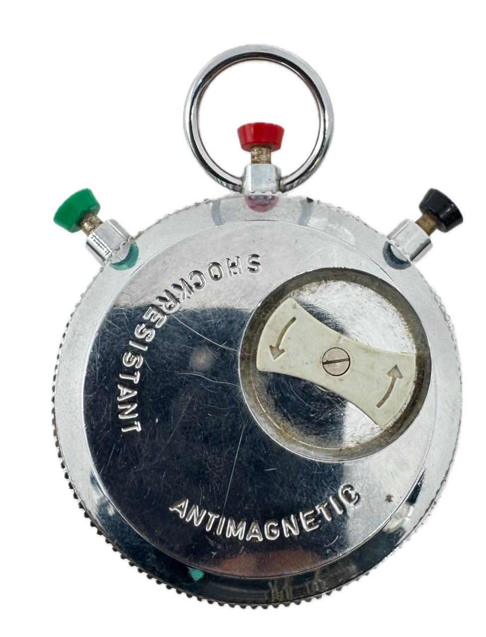 Vintage Hanhart Super Mechanical Stop Watch Chrome Plated Germany for Parts