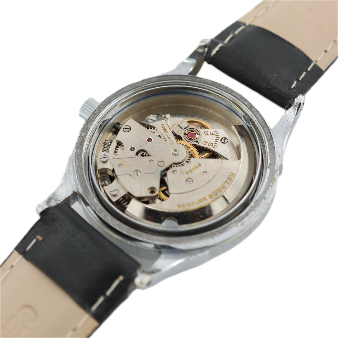 Vintage 32mm Helbros 8601 Men's Bumper Automatic Wristwatch Swiss Steel