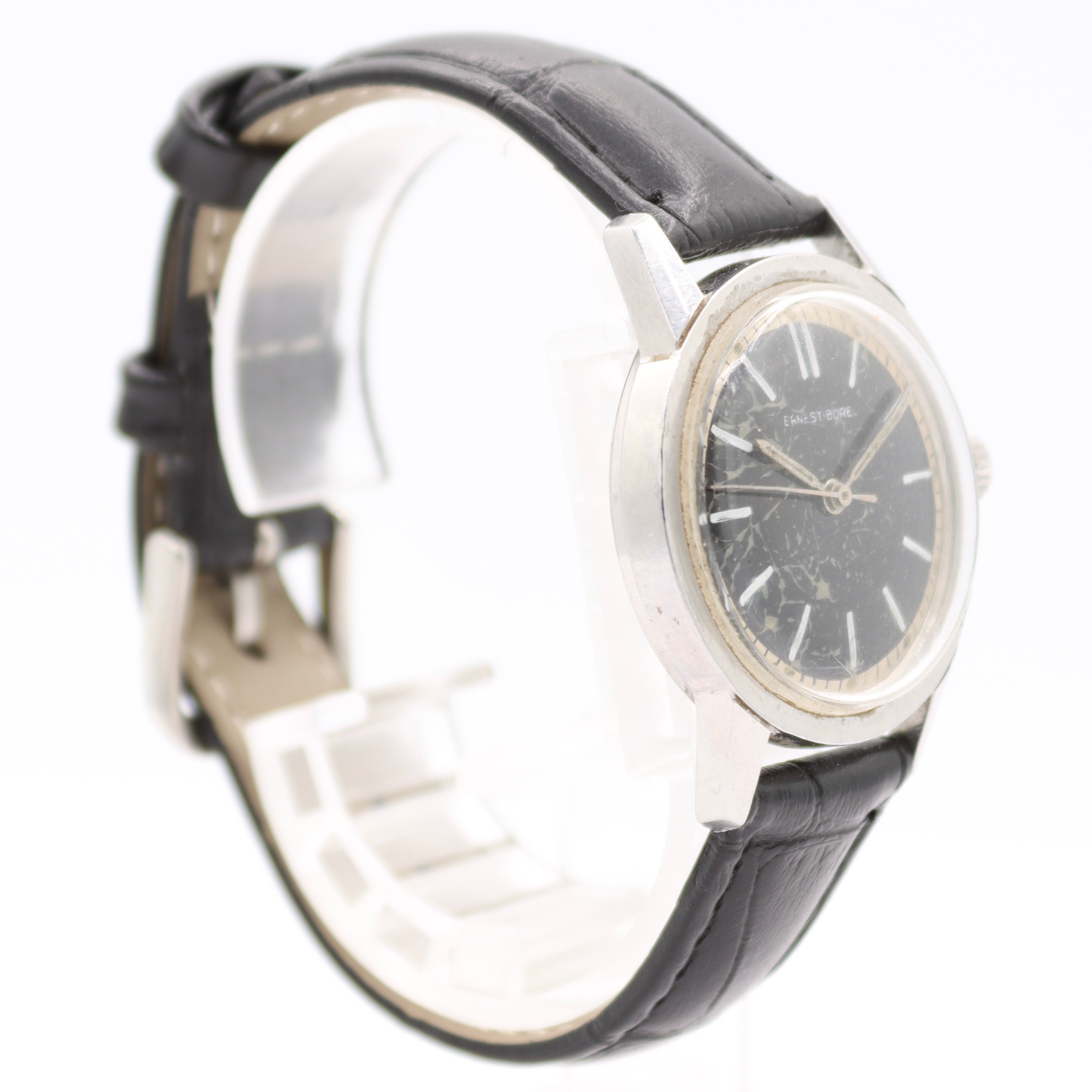 Vintage Ernest Borel Military Men's Mechanical Wristwatch Font 73 Swiss Steel