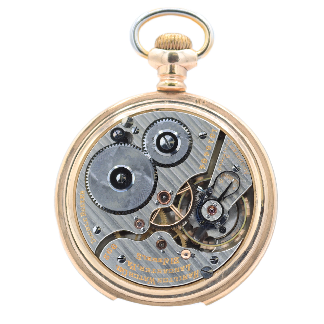 Antique 16s 1918 Hamilton Beaded 21 Jewel Mechanical Railroad Pocket Watch 992