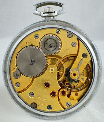 Vintage 1945 Longines WW2 Military 15 Jewel Manual Wind Pocket Watch 37.9 Rare