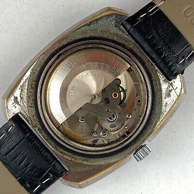 Vintage Rodania 25 Jewel Mens Automatic Wristwatch AS 1913 Steel Blue Dial Diver