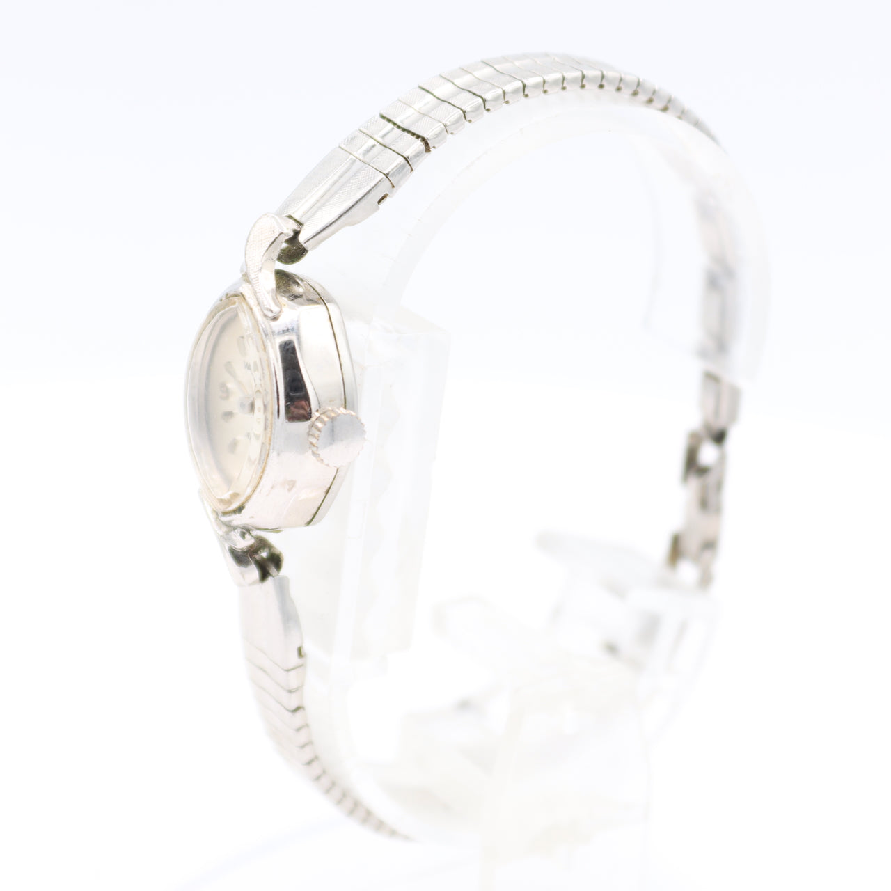 Vintage Waltham Cocktail 17J Ladies Mechanical Wristwatch Steel & Chrome