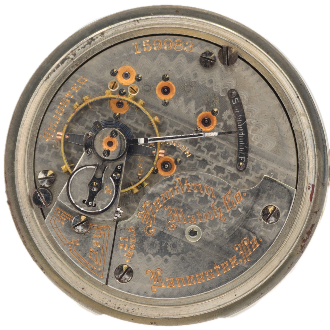 Antique 18S Hamilton 21J Mechanical Hunter Config. Railroad Pocket Watch 941