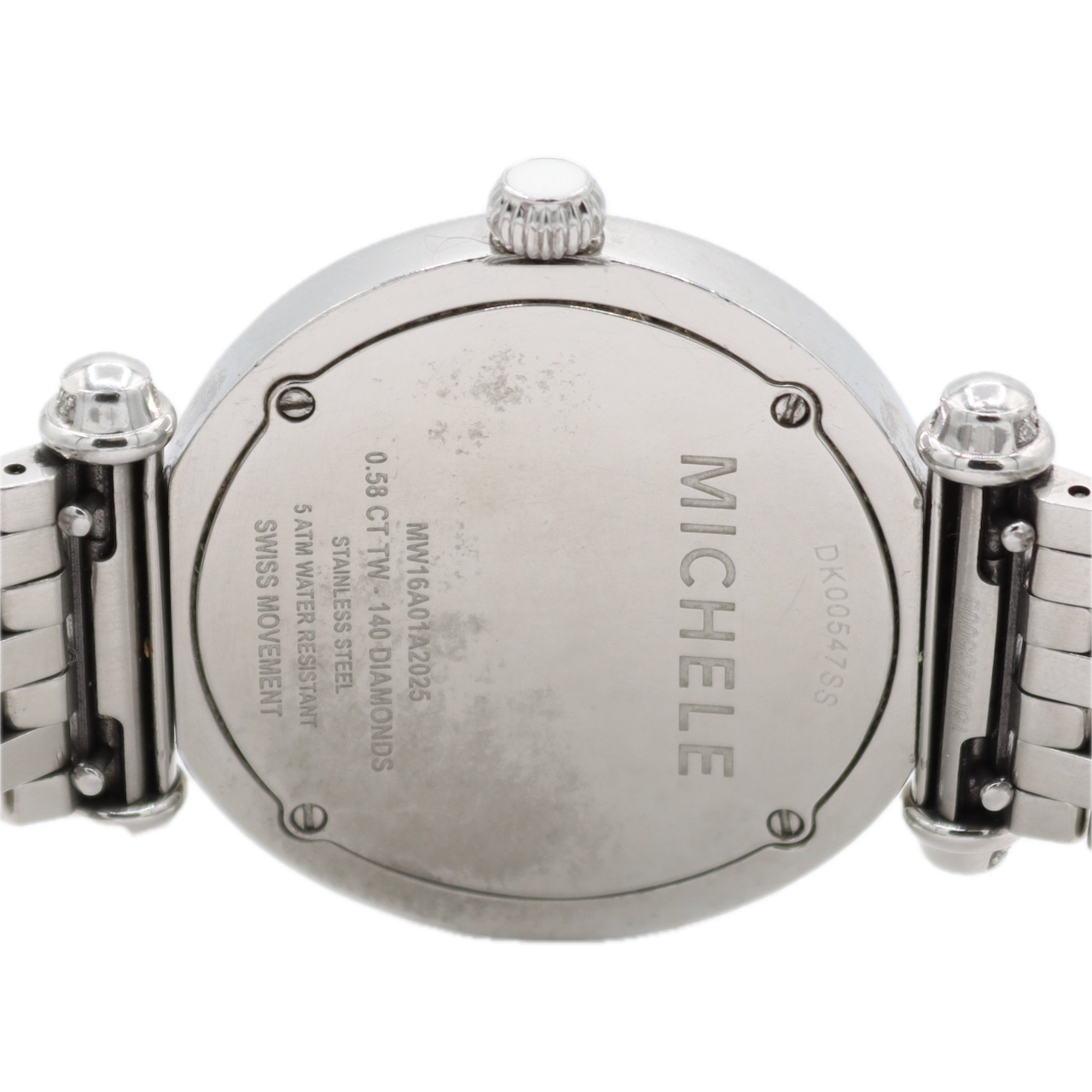 37mm Michele Caber Diamond Watch Ladies Quartz Wristwatch Swiss Steel With Box