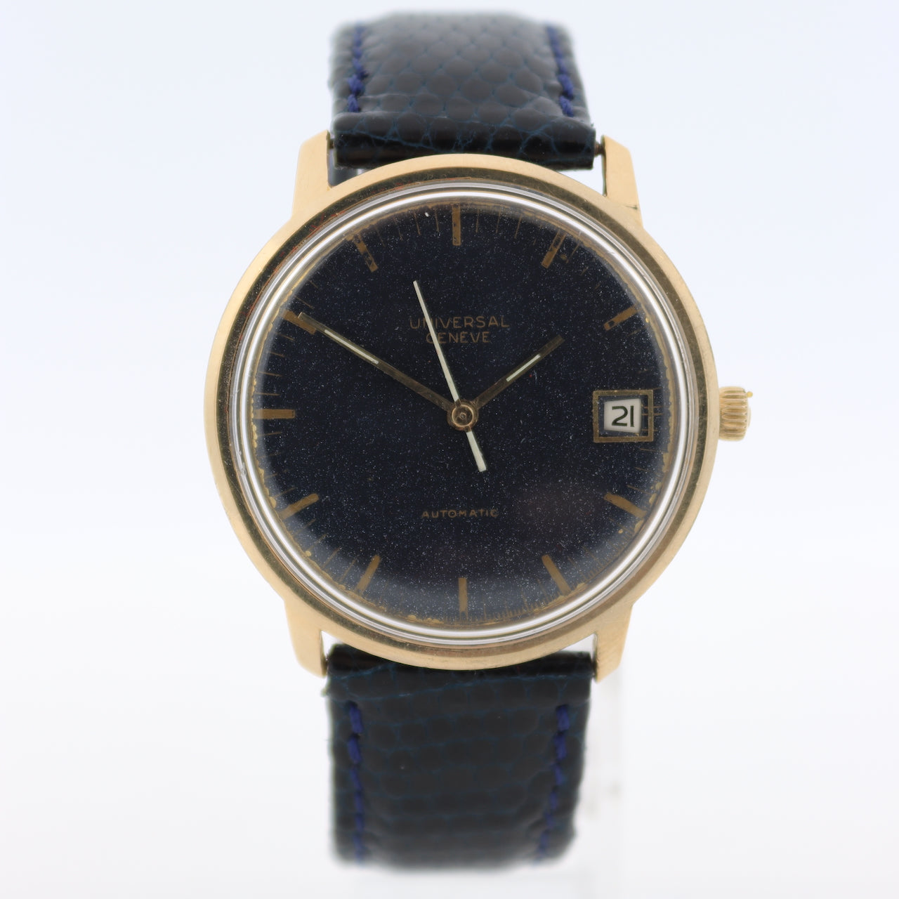 Vintage 36mm Universal Spackle Dial w Date Men's Automatic Wristwatch 10k GF
