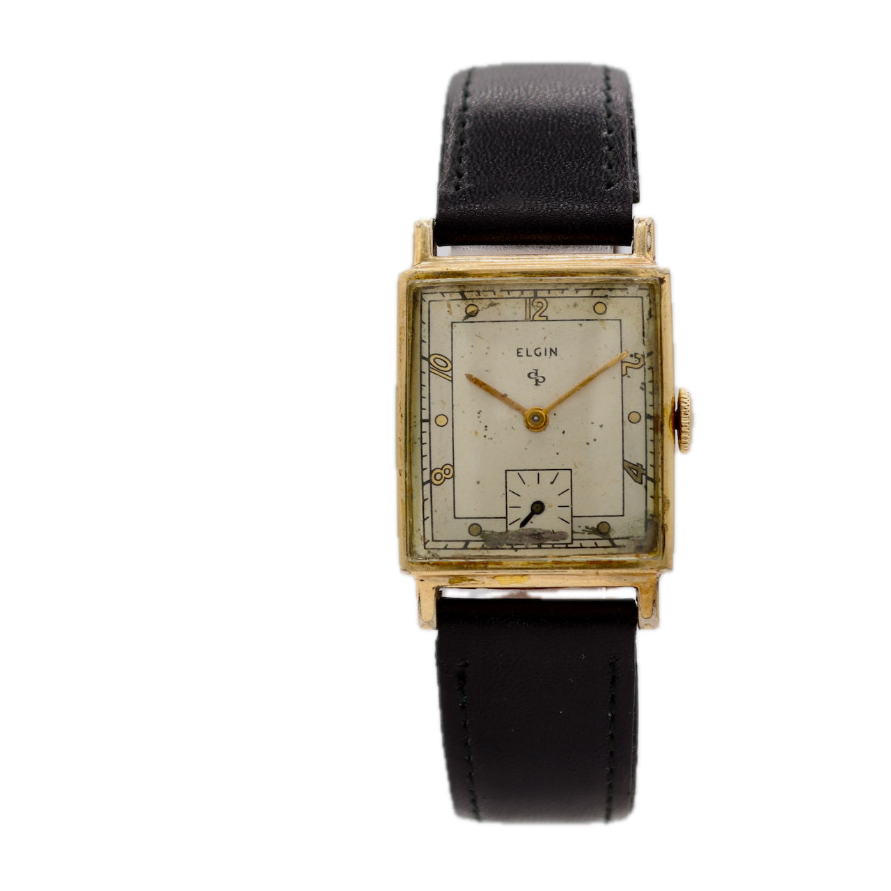 Vintage Elgin Rectangular Dress Men's Mechanical Wristwatch 623 USA 10k GF