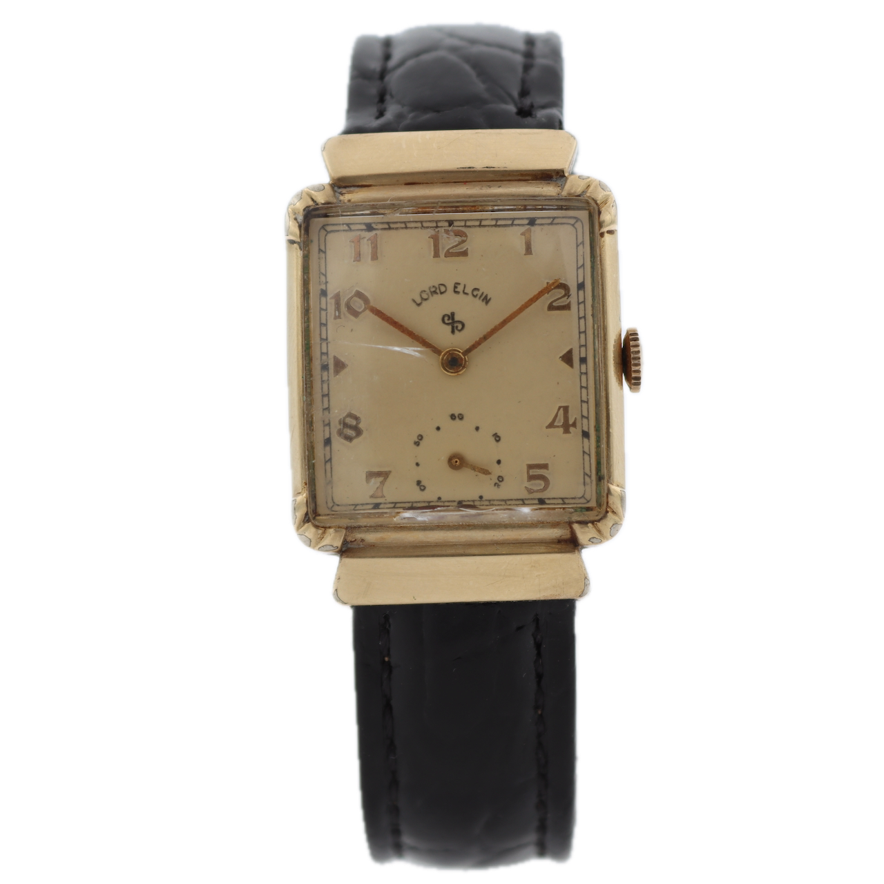 Vintage 24mm Lord Elgin 4616 21j Men's Mechanical Wristwatch 626 USA 14k GF