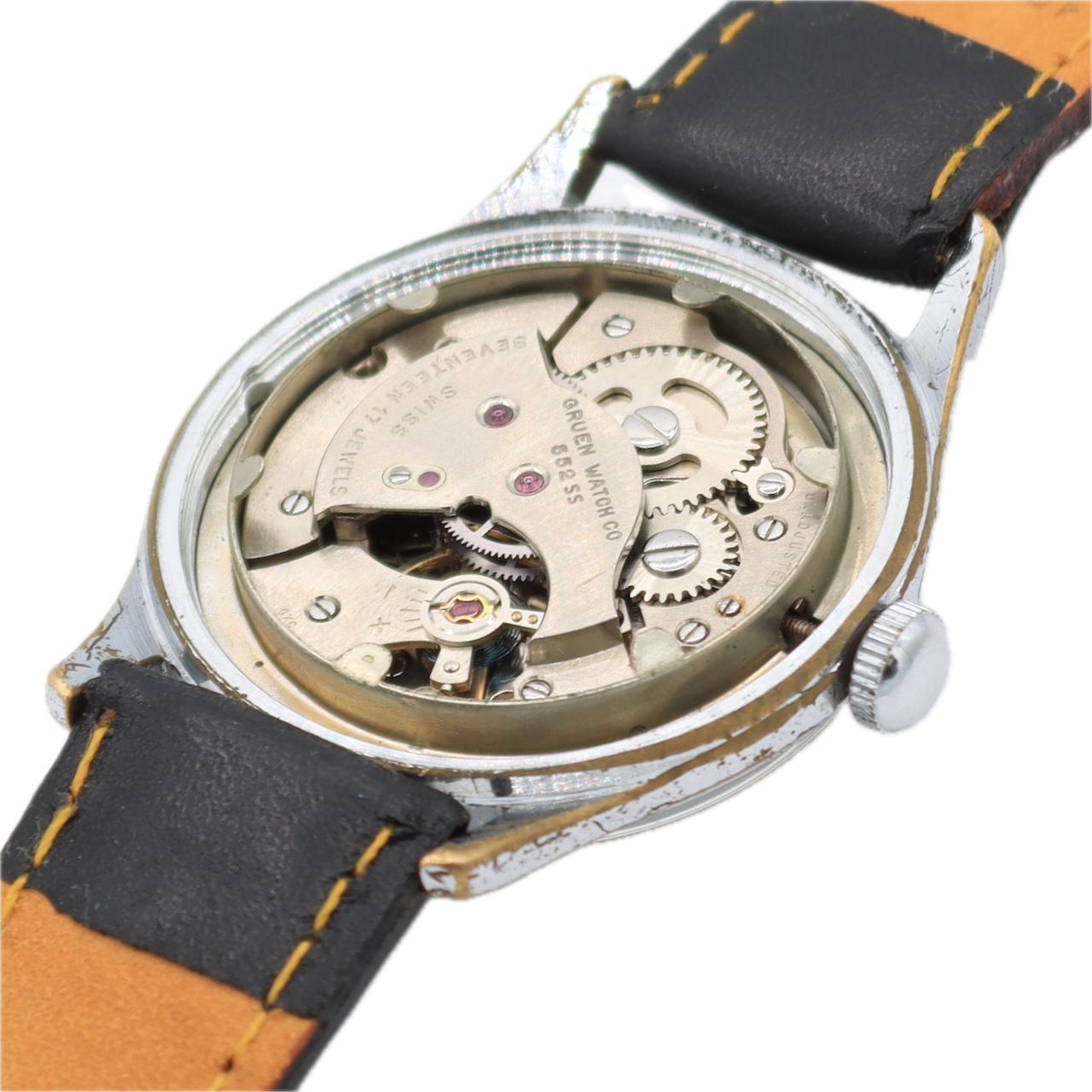 Vintage 34mm Gruen 17j Men's Mechanical Wristwatch A. Schild 1686 Swiss