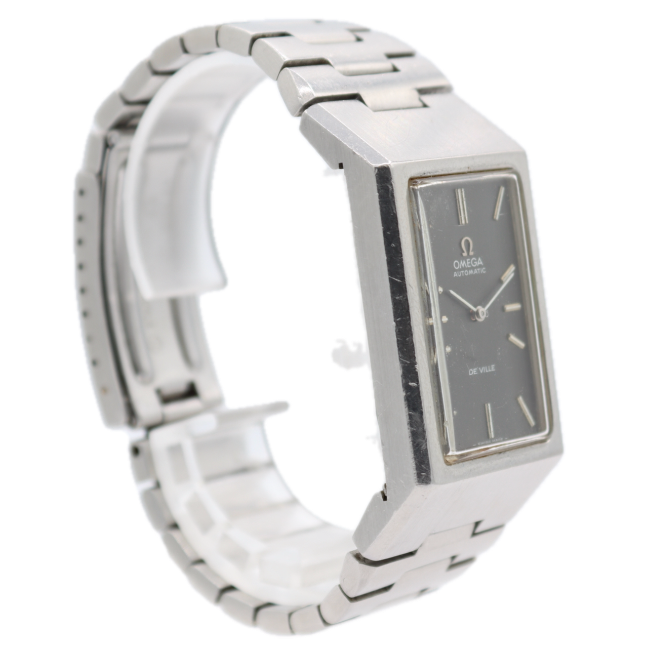 Vintage 27mm Omega 155.007 Tank De Ville Men's Automatic Wristwatch Swiss Steel