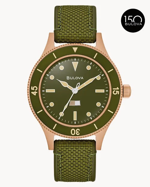 Bulova Mil-Ships Green & Bronze 98A324