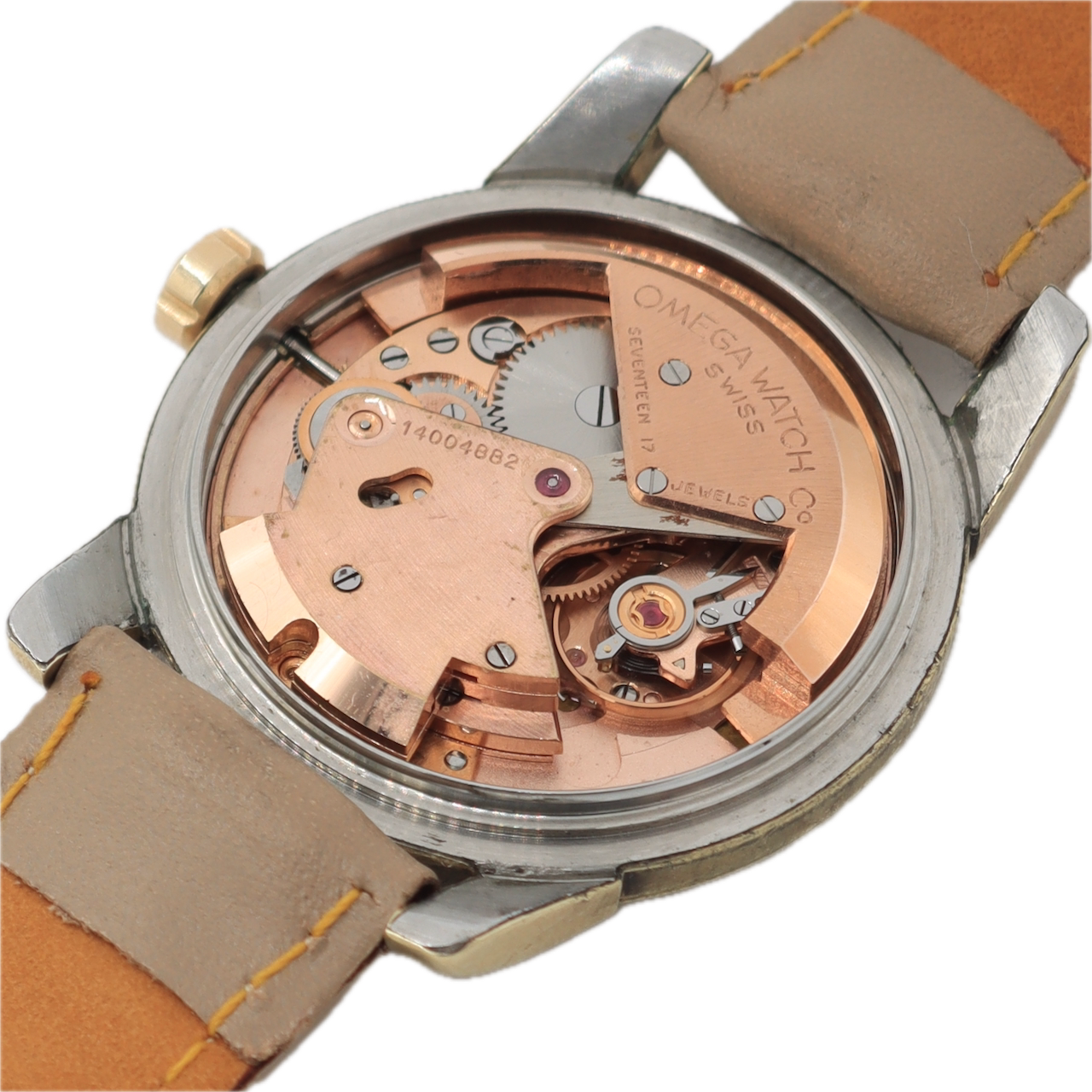 Vintage Omega Seamaster Crosshair Waffle Men's Bumper Auto Wristwatch Serviced