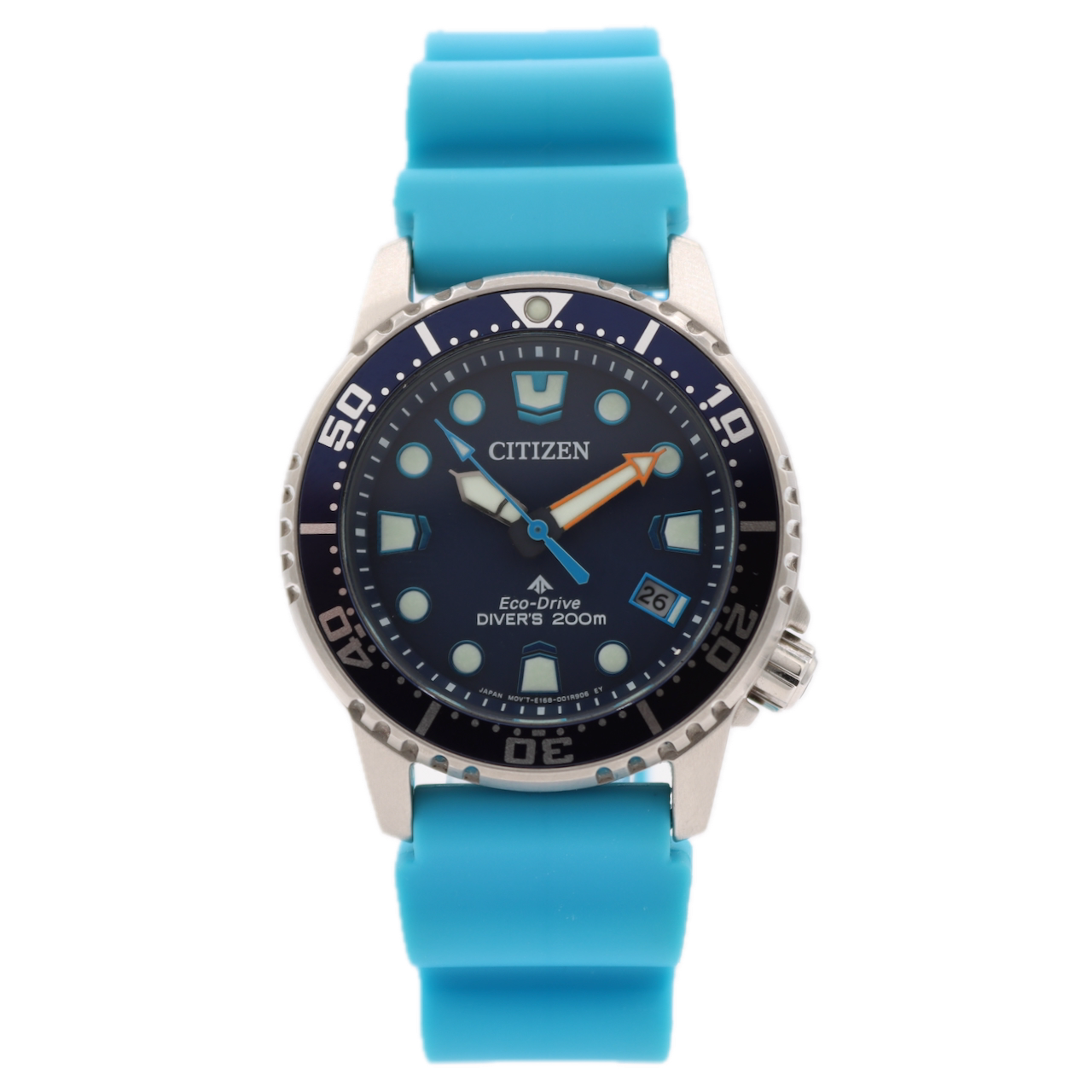 36.5mm Citizen E168-0029J02 Promaster Unisex Quartz Wristwatch Steel Diver's