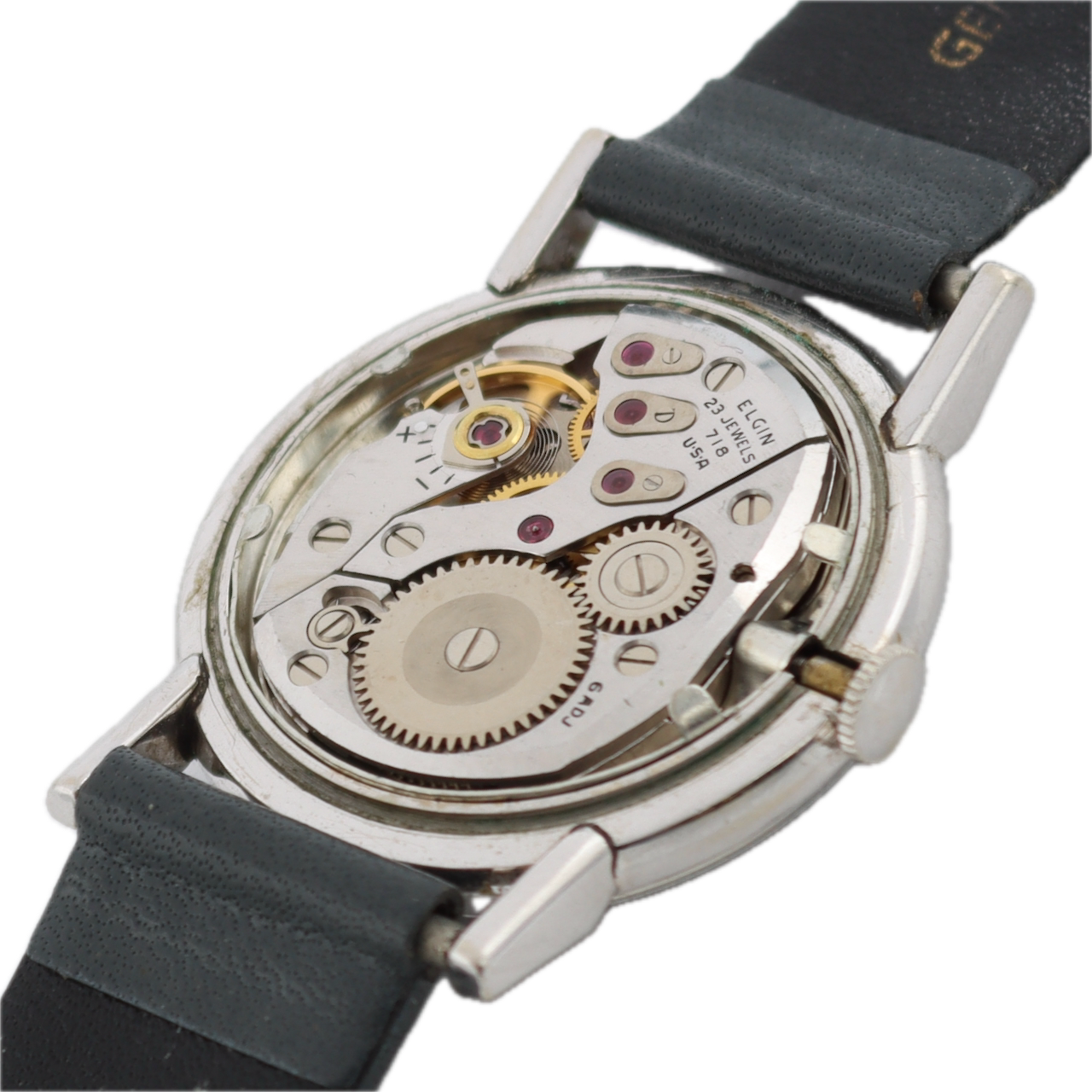 Vintage Lord Elgin 7619 Celestial 23J Men's Mechanical Wristwatch 718 USA 14kWGF