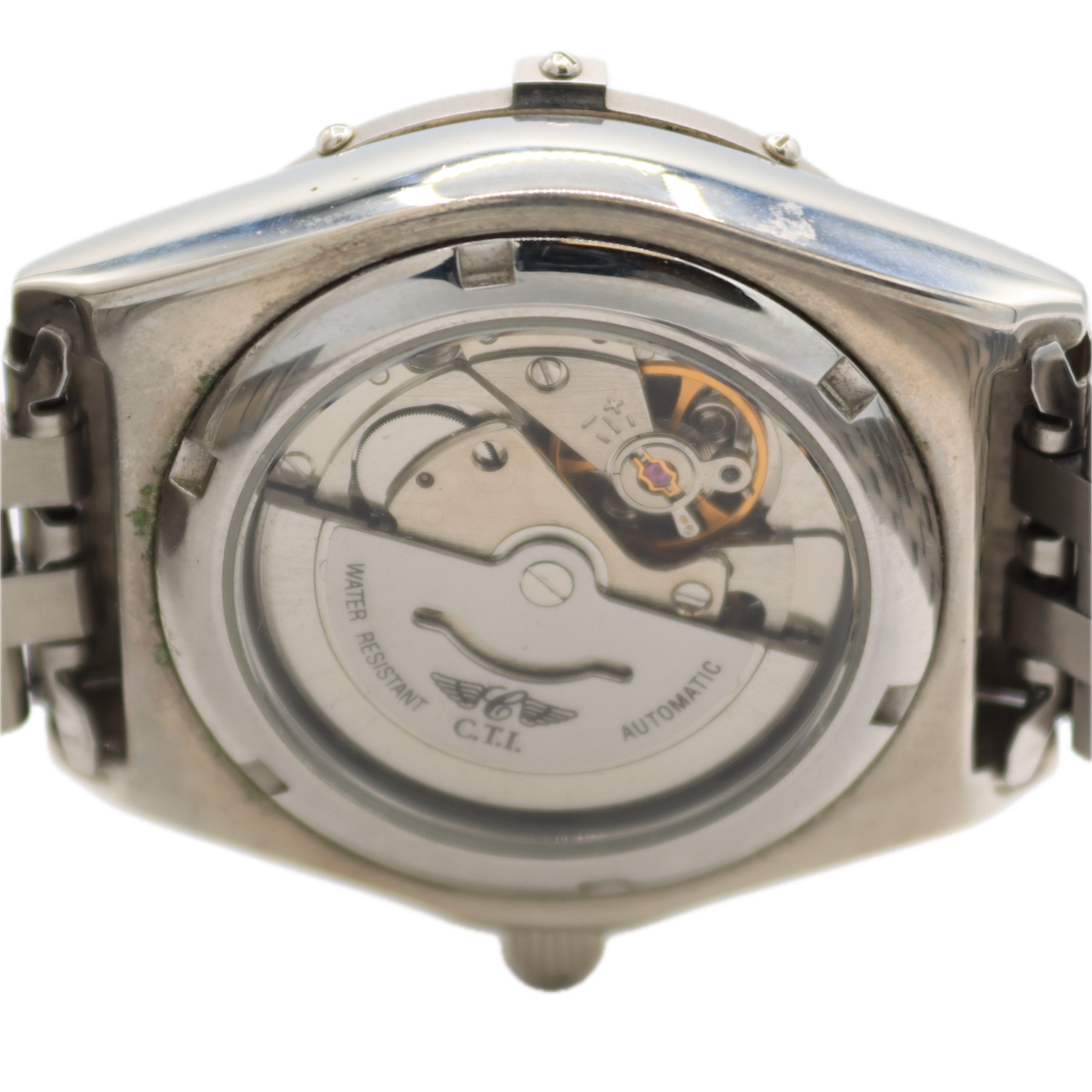 Vintage 38mm CTI Chronomat Homage Men's Automatic Wristwatch Stainless Steel